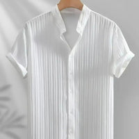 Men's Solid Retro Short Sleeves Button-Up Shirt Pack of 3