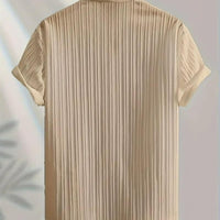 Men's Solid Retro Short Sleeves Button-Up Shirt Pack of 3