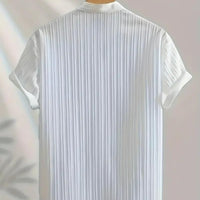 Men's Solid Retro Short Sleeves Button-Up Shirt Pack of 3