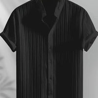 Men's Solid Retro Short Sleeves Button-Up Shirt Pack of 3