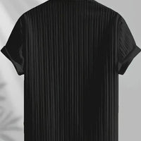 Men's Solid Retro Short Sleeves Button-Up Shirt Pack of 3