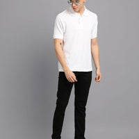 Matte Solid Half Sleeves Men's Polo T-Shirt